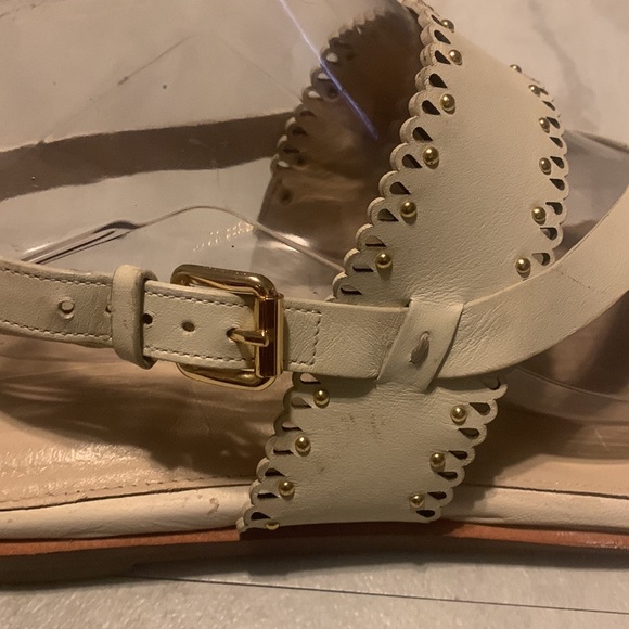 Cole Haan Women's Anica Scallop White Thong Sandals Size 10B - Picture 14 of 15